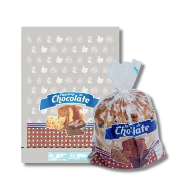 Imagem de Kit C/ 100 Un De Saco Plastico P/ Panetone De Chocolate 500G