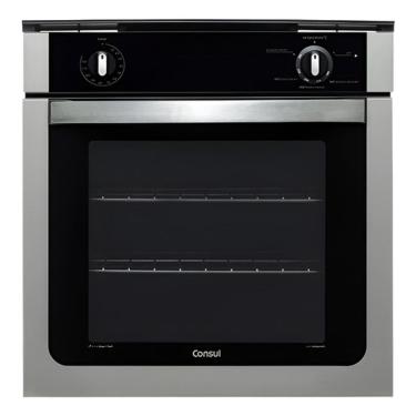 Imagem de Forno A Gas Embutir Preto Inox 78l 62x60x58cm 220v - Consul