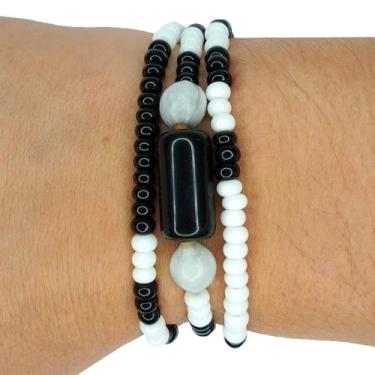 Imagem de Pulseira Guia de Proteção Pretos Velhos - Balaio de Santo, 19 cm
