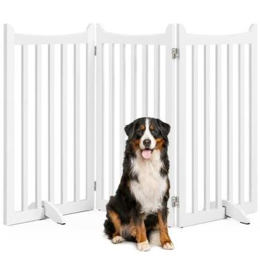 Imagem de Cerca de Madeira para Pets Yaheetech (3 Painéis, 60x91cm, Branca)