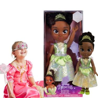 Imagem de Boneca Tiana Princesas Disney Articulada 38 Cm recomendada 3+ Anos Mul