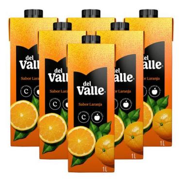 Imagem de Suco Laranja Del Valle  1l Kit Com 6 Unidades