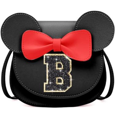 Imagem de OYLOLA Presentes de aniversário para meninas de 3, 4, 5, 6, 7 e 8 anos, bolsa infantil para meninas pequenas, presente para meninas, Preto e preto brilhante, B