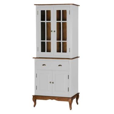 Imagem de Arca Oratório 4 Portas 1 Gaveta 60840 Hannover Linz Móveis, Branco/Imb
