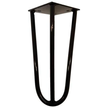 Imagem de Pé de Ferro Aço Hairpin Legs 25 cm Preto A01 Sofá Móveis Mesa - Inoviz