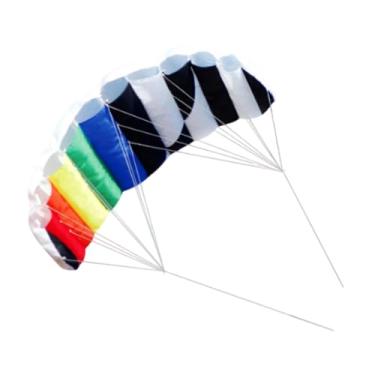 Imagem de oshhni Dunha de dupla dublê da pipa do arco -íris de entrada para o nível de entrada parafoil pipa 1,4m para kits de kitesurf de entretenimento ao ar livre