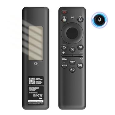 Imagem de Controle remoto de TV por voz BN59-01432A para Samsung, substituição remota de TV com Bluetooth recarregável, carregamento solar ecológico, compatível com modelos UHD 4K/8K e Neo QLED