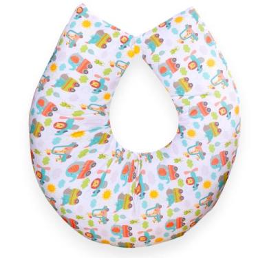 Imagem de Almofada Amamentação para Bebê Menino Sublimada - Carinha de Anjo, Car