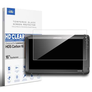 Imagem de INNOSURE Protetor de tela de vidro temperado premium projetado para Lowrance HDS Carbon 16, Fishfinder Chartplotters tela sensível ao toque de 16 polegadas antiarranhões (HD Clear)