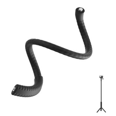 Imagem de SZZCNOX Suporte flexível para câmera DJI Action Series, suporte de braço flexível arbitrariamente dobrável compatível com câmeras da série Insta360 GO3, suporte flexível para bastão de selfie com