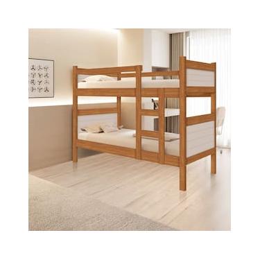 Imagem de Beliche Barreto Virtus com Escada, Grade de Proteção e Acabamento em Pintura UV