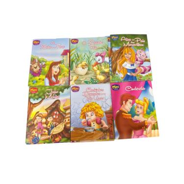 Imagem de Kit 7un Mini Livros infantis Livrinho histórias famosas