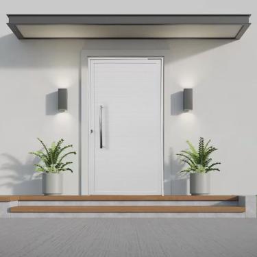 Imagem de Porta Pivotante de Alumínio 210 x 100cm com Puxador Veneza Esquadrias Bergamo