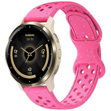Imagem de Laband Pulseira de silicone esportiva colorida de 22 mm compatível com Garmin Venu 3/Venu 4 de 45 mm/Venu 2/Vivoactive 4, pulseira esportiva macia de plástico reciclado para Forerunner 570 47 mm/265