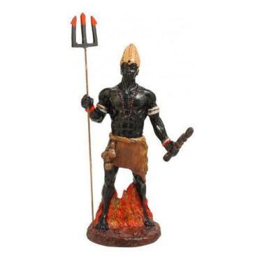 Imagem de Imagem Orixa Exu Escultura Resina Estatua 25 Cm - Lua Mistica