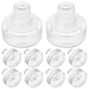 Imagem de HEMOTON 10 peças rolhas de garrafa de vinho de vidro, plugues de cortiça em forma de T rolhas de vinho decorativas rolhas de vinho rolhas de vinho de cristal plugue de garrafa de vinho para decantador