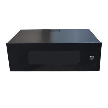 Imagem de Mini Rack 19 03U X 350Mm Acr Preto Com 02 Chaves