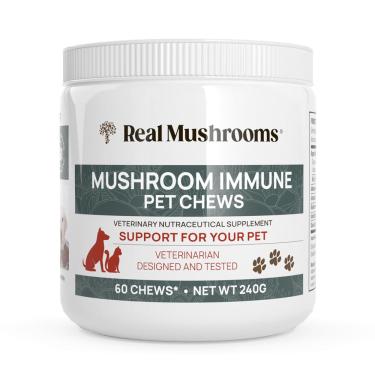 Imagem de Suplemento Real Mushrooms Pet Immune Chews para cães (60 quilates)