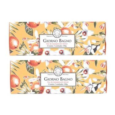 Imagem de Kit 2 Sabonete Barra Flor Laranjeira Vetiver Giorno Bagno 300g