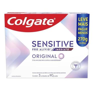 Imagem de Colgate Sensitive Pro-Alívio Imediato Original Creme Dental Para Dentes Sensíveis 90g Leve 3 Pague 2