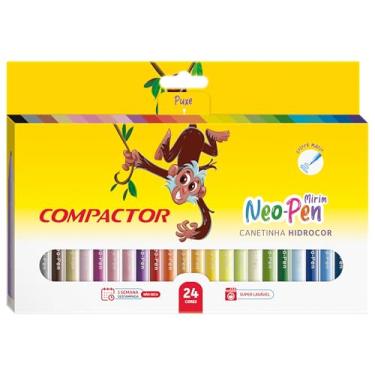 Imagem de Caneta Hidrográfica Compactor 76000 Neo-Pen Mirim 24 cores