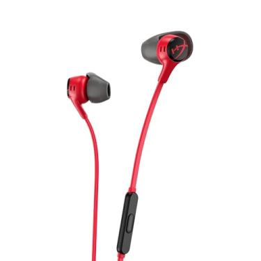 Imagem de Fones de Ouvido com Microfone Gamer HyperX Cloud Earbuds II - Otimizado para Jogos de Celular, Inclui 4 tamanhos de pontas auriculares, Plugue de 90 Graus de Baixo Perfil