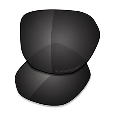 Imagem de SAUCER Lentes de reposição premium para óculos de sol Oakley Latch Beta OO9436 High Defense - preto carbono polarizado