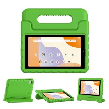 Imagem de Capa para tablet Walmart Onn 7 polegadas Gen 4 2024 Modelo: 100135924, capas infantis leves à prova de choque duráveis com suporte conversível para meninos e meninas, verde