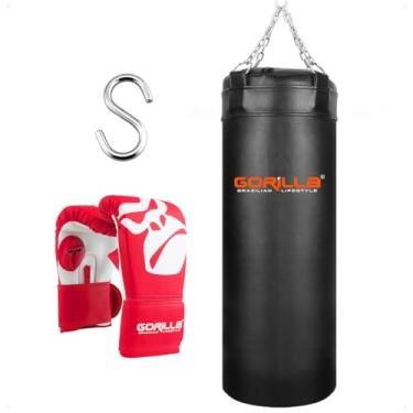 Imagem de Saco De Pancada Boxe Profissional Boxe 70 Cm Luva Bate Saco Pro Adulto Muay Thai Gorilla Agilidade (Vermelho)