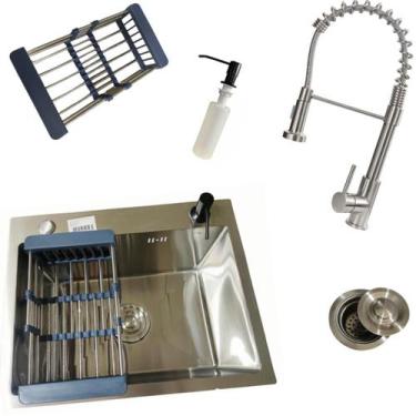 Imagem de Kit Cuba Gourmet 50x40cm + Torneira Monocomando Premium Cozinha - More