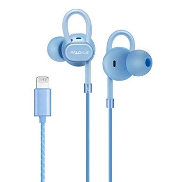 Imagem de PALOVUE Fones de ouvido magnéticos Lightning para esportes treino Certificado MFi fones de ouvido com controle de microfone cancelamento de ruído compatível com iPhone 8/P iPhone 7/P NeoFlow Color, 04-Blue
