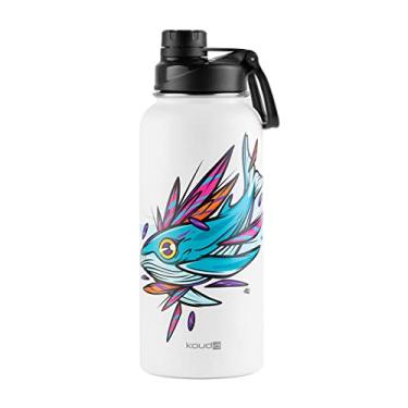 Imagem de Garrafa Térmica Kouda 960ml Branca - Baleia - F. Garu - Ladakh