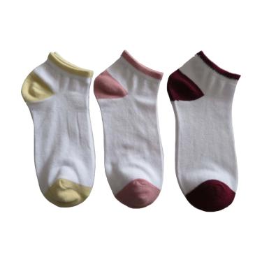 Imagem de Meia Jogg Basic+ 3 Pares 34-38 Vinho Rosa Creme