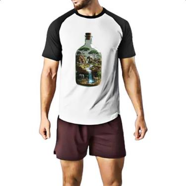 Imagem de Camiseta Raglan Oasis Africano na Garrafa - Alearts, M
