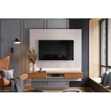 Imagem de Painel de Tv com led até 70 polegadas de 1.80 Paris Lukaliam, OFF WHIT