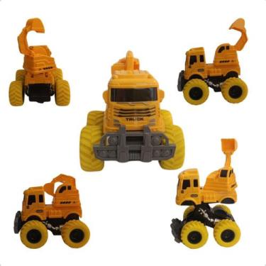Imagem de Brinquedo Caminhão Construção Fricção Infantil Colorido - Top Kids, Am