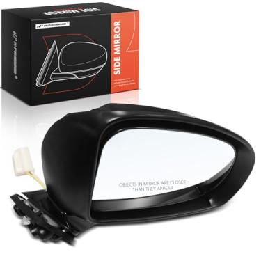 Imagem de A-Premium Espelho retrovisor traseiro externo preto texturizado lateral do passageiro compatível com Toyota Prius 2010-2015