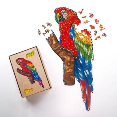Imagem de Quebra-Cabeça de Madeira Arara-Vermelha Puzi (245 pçs (G))