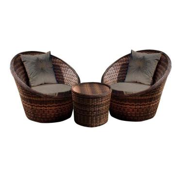 Imagem de Conjunto De Poltronas Bola 2 Poltronas + 1 Mesa Centro Fendi