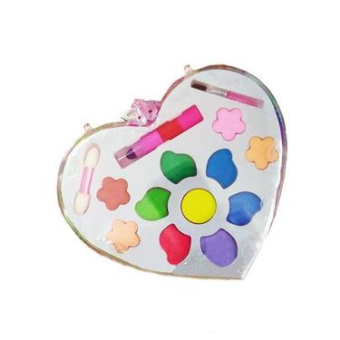 Imagem de Estojo Maquiagem Infantil Crianças Coração Paleta 11 Nº5