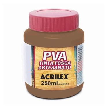 Imagem de Tinta Pva Fosca Para Artesanato - 250 Ml - Acrilex - Marrom