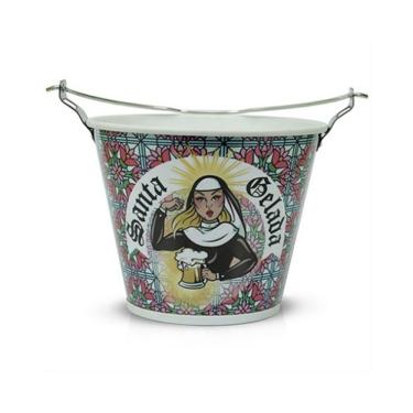 Imagem de Balde Para Cerveja Em Alumínio 5l Santa Gelada - Alumiart Falcão