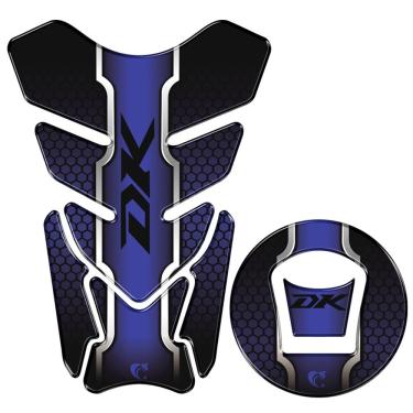 Imagem de Adesivo Resinado Protetor Tanque E Bocal Moto Haojue Dk 150 Azul Cor Azul