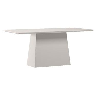 Imagem de Mesa De Jantar 180 Cm Barbara Com Vidro Off White - New Ceval