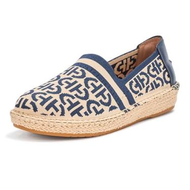 Imagem de Cole Haan Plataforma feminina Cloudfeel Stitchlite Espadrilles, Azul marinho/aveia Stitchlte, 34