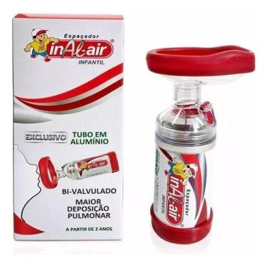 Imagem de Espaçador Infantil Bombinha Asma Alergia Tubo De Alumínio - RSMed