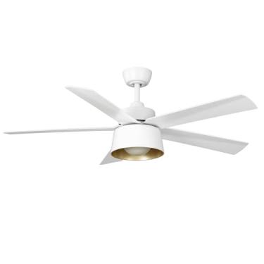 Imagem de Wynwood Fan Kathy Ireland Home - Ventilador De Teto Externo Pinkman 52 Polegadas Com Luz E Controle Remoto, Classificado Para Ambientes Internos/Externos, Motor Cc 6 Velocidades, Led, Branco Fosco,