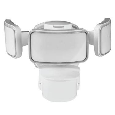 Imagem de Feit Electric Luz De Segurança Led Com Sensor Movimento, Holofote Externo 46 W, Ajustável 3 Cabeças, Montagem Em Parede, 5000 Lúmens, Natural K, Fiação, Branco S10.5Tfl/850/Mot/Wh