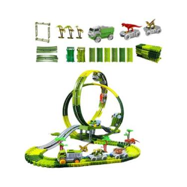 Imagem de Crianças Elétricas Dinossauro Pista Brinquedo Carro Conjunto De Trem E