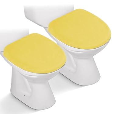 Imagem de AZHCHKE Capa Para Tampa De Vaso Sanitário, 2 Peças, Assento Veludo Elástico Banheiro, Ultramacia, Luxuosa, Lavável À Máquina, Adequada A Maioria Das Tampas Redondas, Alongadas E Oblongas, Decoração